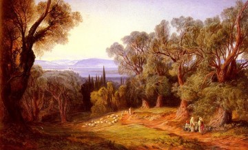 Edward Lear Painting - Corfu and the Albanian Mountains Edward Lear